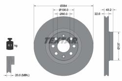 TEXTAR Disc frana TEXTAR PRO 92145803 (92145803)