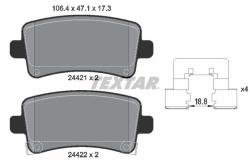 TEXTAR set placute frana, frana disc TEXTAR Q+ 2442101 (2442101)