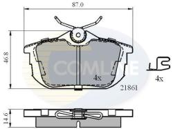 COMLINE set placute frana, frana disc COMLINE CBP3945 - automobilus