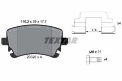 TEXTAR set placute frana, frana disc TEXTAR Q+ 2332601 (2332601)