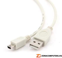  USB2.0 apa to MiniUSB2.0 apa 1, 8m fehér kábel CC-USB2-AM5P-6 GEMBIRD