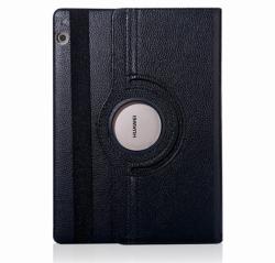 Lemontti Husa Huawei MediaPad T5 Tableta Huawei MediaPad T5 10.1 inch Lemontti Litchi Flip Leather Case Black (WMCS1253B)