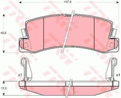 TRW set placute frana, frana disc TRW COTEC GDB3164 (GDB3164)