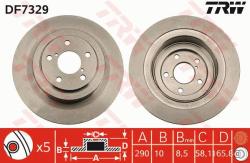 TRW Disc frana TRW DF7329 (DF7329) - automobilus