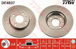 TRW Disc frana TRW DF4037 (DF4037) - automobilus