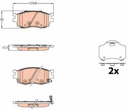 TRW set placute frana, frana disc TRW GDB3626 (GDB3626)