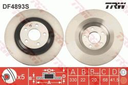 TRW Disc frana TRW SINGLE DF4893S (DF4893S)