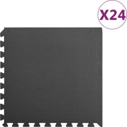 vidaXL Saltele de exerciții, 24 buc. , negru, 8, 64 ㎡, spumă EVA (92463) - vidaxl