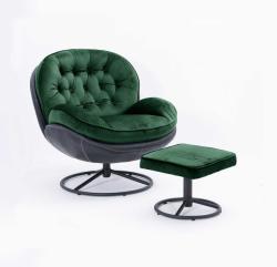 Vox bútor LIMA forgófotel+lábtartó zöld+fekete