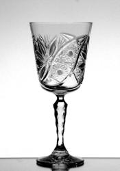 Black Crystal - Ajka Liliom * Ólomkristály Nagy boros pohár 250 ml (Su14505)