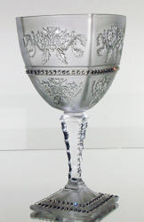 Black Crystal - Ajka Royal * Kristály Nagy boros pohár készlet 2 db (Ar18924)