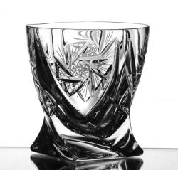 Black Crystal - Ajka Victoria * Kristály Whiskys pohár 340 ml (Cs17117)