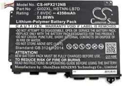 Powery Helyettesítő laptop akku HP Pavilion X2 12-B096MS 12 Zoll