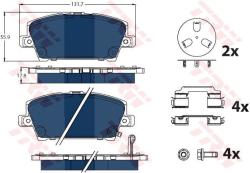 TRW fékbetétkészlet, tárcsafék TRW GDB3407BTE (GDB3407BTE)