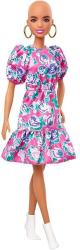 Mattel Barbie - Fashionistas - Kopasz Barbie virágos ruhában (GHW64)