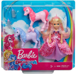 Mattel Barbie - Dreamtopia Chelsea hercegnő és unikornis csikók (GJK17)