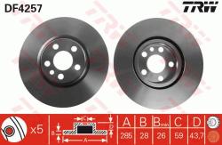 TRW Disc frana TRW DF4257 (DF4257) - automobilus