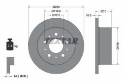 TEXTAR Disc frana TEXTAR PRO 92157403 (92157403)