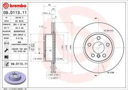 BREMBO Disc frana BREMBO PRIME LINE - UV Coated 09. D113.11 (09.D113.11)