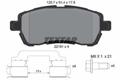 TEXTAR set placute frana, frana disc TEXTAR Q+ 2219103 (2219103)