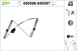 VALEO Mecanism actionare geam VALEO 850596 (850596) - automobilus