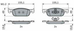 Bosch set placute frana, frana disc BOSCH 0 986 424 021 (0 986 424 021)