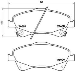 BREMBO set placute frana, frana disc BREMBO P 83 109 - automobilus