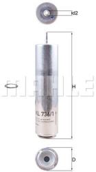 MAHLE filtru combustibil MAHLE KL 736/1D