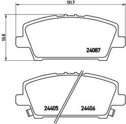 BREMBO set placute frana, frana disc BREMBO P 28 037 - automobilus