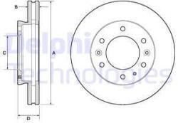 DELPHI Disc frana DELPHI BG9140C (BG9140C) - automobilus