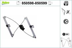VALEO Mecanism actionare geam VALEO 850599 (850599) - automobilus