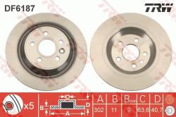 TRW Disc frana TRW DF6187 (DF6187) - automobilus