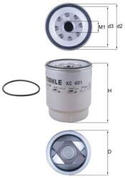 MAHLE filtru combustibil MAHLE KC 491D (KC 491D)