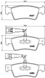 BREMBO set placute frana, frana disc BREMBO P 85 068 - automobilus