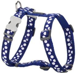 Red Dingo White Spots Dark Blue Dog hám Medium