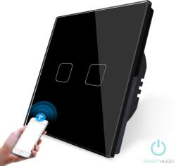 Smarthugo 2 Körös Fekete Wifi Villanykapcsoló (sh220102)