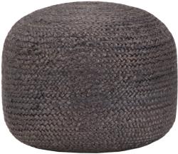 vidaXL Taburet lucrat manual, gri închis, 45x30 cm, iută (248082) Canapea