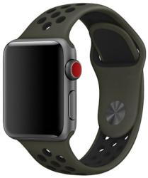 Lélegző Sport Apple Watch szíj Natozöld-fekete 42/44/45mm S/M