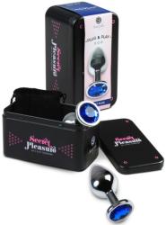 Secret Play Plug Anal metal Albastru M - etaboo