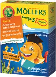 Möller’s Omega 3 și vitamina D, jeleuri peștișori cu aromă de lămâi și portocale, 36 buc, Moller’ s