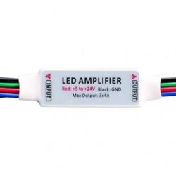 UltraLux Mini amplificator pentru benzi RGB cu LED , 6A, 5-24V DC, 72W (RGBAMPM)