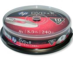 HP DVD + R HP (Hewlett Pacard) Dual Layer 240min. /8.5Gb 8X - 10 buc. în ax