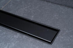PESTAN Confluo Primo Line Matte Black rozsdamentes zuhanyfolyóka - 650 mm (Primo line matte black 650)