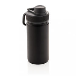 EVERESTUS Termos cu finisaj mat, 550 ml, 20xø7.6 cm, Everestus, 20SEP0523, Otel, Silicon, Negru (EVE08-P436-191)