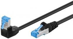 Goobay Cablu de retea cat 6A SFTP LSOH cu 1 unghi 90 grade 2m Negru, Goobay G51558 (G51558)