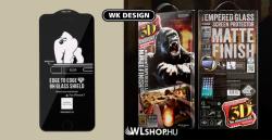 WK DESIGN iPhone 7/8 Plus 3D Prémium MATT üvegfólia Remax-WK - Fekete (UWKMiP02_FK)