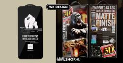 WK DESIGN iPhone 7/8 Plus 3D Prémium MATT üvegfólia Remax-WK - Fekete