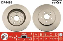 TRW Disc frana TRW DF4493 (DF4493) - automobilus