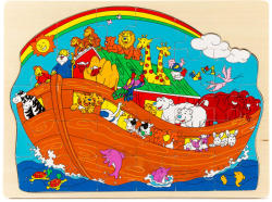 Fakopáncs Noé bárkája fa puzzle 28 db-os