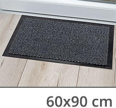  Doormat szennyfogó szőnyeg (60x90 cm) fekete színű lábtörlő (Gumis Fekete szőnyeg 60x90)